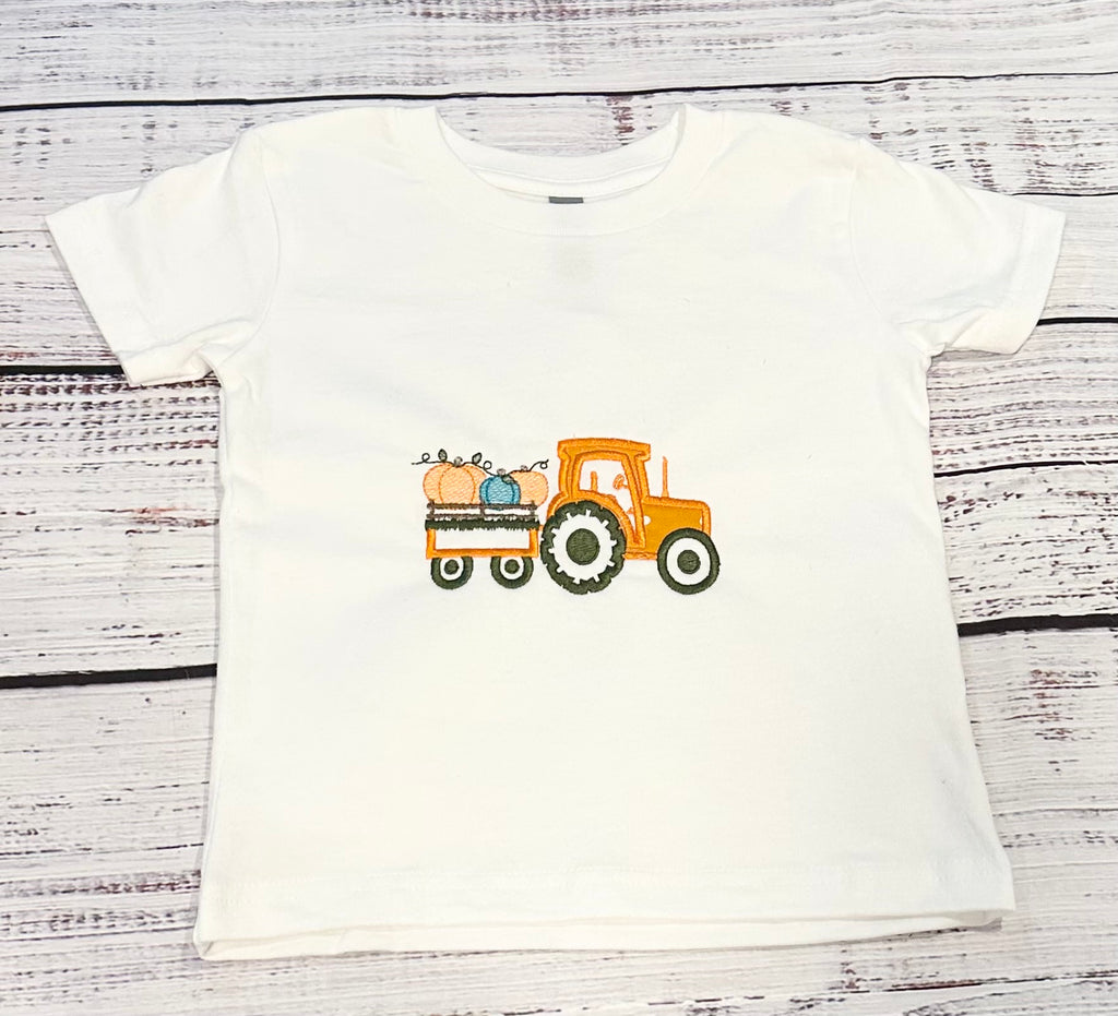 Boys pumpkin short and shirt set