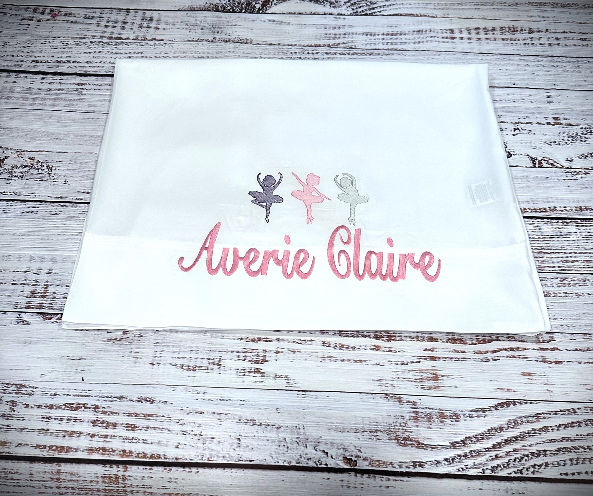 Personalized ballerina pillowcase