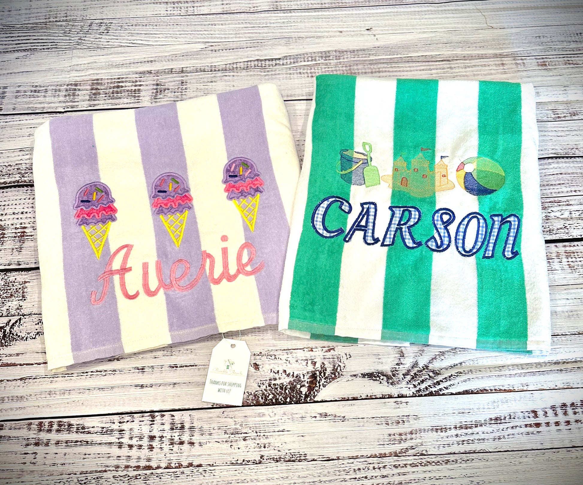 Personalized towels