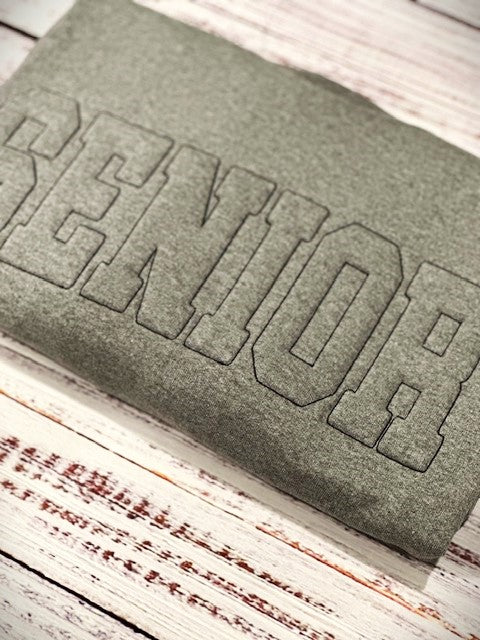 Senior sweatshirt- 3D/puff embroidery